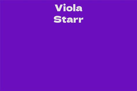 About Viola Starr
