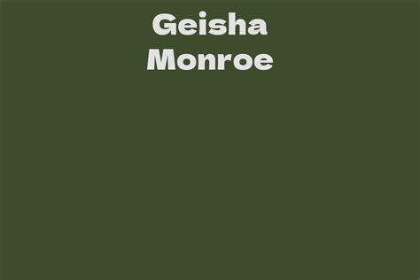 Analyzing Geisha Monroe's Physique and Body Measurements