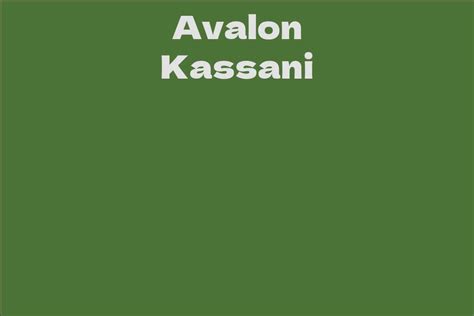 Avalon Kassani: A Promising Talent in the Fashion Industry
