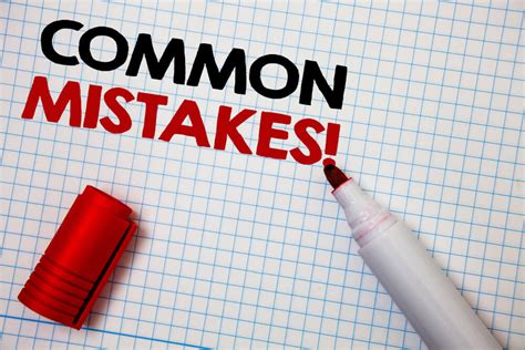 Common errors to avoid when writing