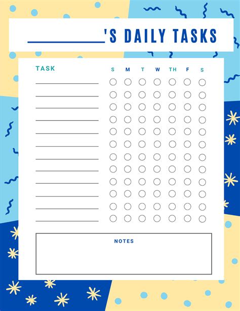 Create a Daily Schedule or Task List