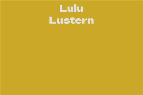 Exploring Lulu Lustern's Fashion Choices and Style Evolution