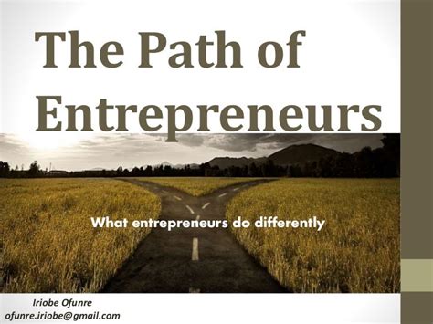 Exploring the Path of Entrepreneurship