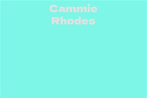 Figuring Out Cammie Rhodes: Body Measurements