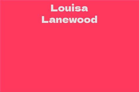 Financial Success of Louisa Lanewood