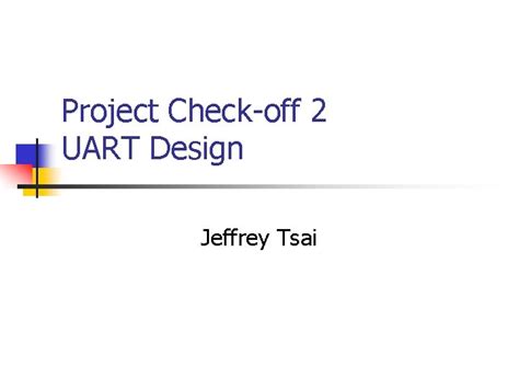 Future Prospects and Projects of Jeffray Tsai