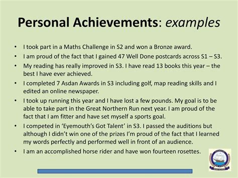 Personal Achievements