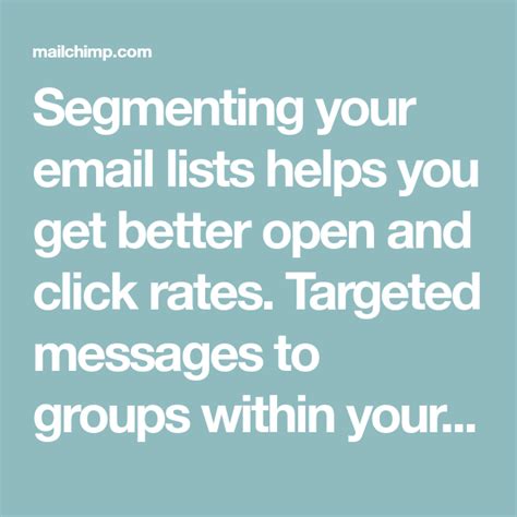 Segmenting Your Email List for Targeted Messaging