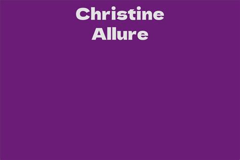 Sources of Christine Allure's Income