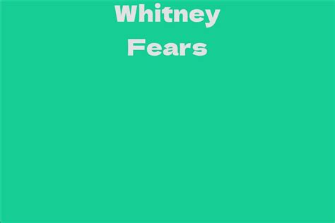 Whitney Fears' Journey: From YouTube to Hollywood
